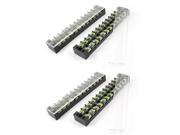 4 Pcs Dual Row 12 Pole Screw Connector Electric Barrier Terminal Block Board 25A 4 Pcs Dual Row 12 Pole Screw Connector Electric Barrier Terminal Block Board 25A