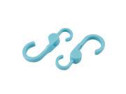 Car Plastic Multifunction Headrest Hanger Seat Back Hooks Holder Blue 2 PCS Car Plastic Multifunction Headrest Hanger Seat Back Hooks Holder Blue 2 PCS