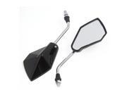Black Irregular Shaped Side Mirrors Pair for 10mm Thread Honda Kawasaki Suzuki Black Irregular Shaped Side Mirrors Pair for 10mm Thread Honda Kawasaki Suzuki