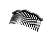 Unique Bargains Dual Row Bling Rhinestones Inlaid Comb Hair Clip Clamp Black for Ladies Unique Bargains Dual Row Bling Rhinestones Inlaid Comb Hair Clip Clamp Black for Ladies