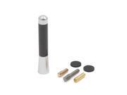 8cm Length Carbon Fiber Pattern Screw-on Car Decorative Antenna Silver Tone 8cm Length Carbon Fiber Pattern Screw-on Car Decorative Antenna Silver Tone