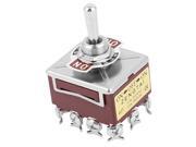 AC 250V 15A 380V 10A 4PDT ON/OFF/ON 3 Positions 12 Pin Metal Toggle Switch AC 250V 15A 380V 10A 4PDT ON/OFF/ON 3 Positions 12 Pin Metal Toggle Switch