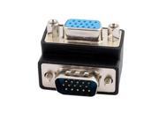 HDB15P VGA Male to Female 90 Degree Angle Connector Adapter Gender Changer HDB15P VGA Male to Female 90 Degree Angle Connector Adapter Gender Changer