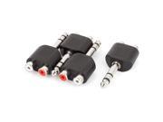Dual RCA to 6.35mm Female to Male Double Track Stereo Audio Connector 4 Pcs Dual RCA to 6.35mm Female to Male Double Track Stereo Audio Connector 4 Pcs