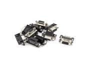 10 Pcs RS232 Serial 9pin Ports Solder Type DB9 Socket Jack Connector 10 Pcs RS232 Serial 9pin Ports Solder Type DB9 Socket Jack Connector