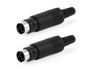 Global Bargains Vertical 6 Pins PCB Mount Round S-video Sockets Connectors Head 2 Pcs Global Bargains Vertical 6 Pins PCB Mount Round S-video Sockets Connectors Head 2 Pcs