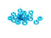 M5 Aluminium Alloy Cup Head Engine Bay Fender Bumper Washer Sky Blue 20pcs M5 Aluminium Alloy Cup Head Engine Bay Fender Bumper Washer Sky Blue 20pcs