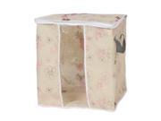 Home Floral Print Zippered Pillow Quilt Storage Bag Organizer Beige Fuchsia Home Floral Print Zippered Pillow Quilt Storage Bag Organizer Beige Fuchsia