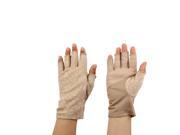 Breathable Half Finger Mittens Summer Outdoor Sun Resistant Gloves Khaki Pair Breathable Half Finger Mittens Summer Outdoor Sun Resistant Gloves Khaki Pair