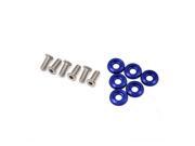 6 Pcs Blue Metal O Shape Flat Washer Ring Car Vehicle Engine Screw Gasket 6 Pcs Blue Metal O Shape Flat Washer Ring Car Vehicle Engine Screw Gasket