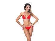 I Glam Bikini Lingerie Thong String Brazilian Swimwear Tiny Micro Red Bottom Sheer Top Beach Wear