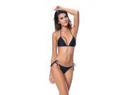 I Glam Bikini Lingerie Thong String Brazilian Swimwear Tiny Micro Black Bottom Beach Wear Black
