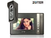 ZOTER® Wired 7 TFT LCD Monitor Screen Video Door Phone Doorbell 600TVL Metal Camera Home Security Entry Intercom System 702C8