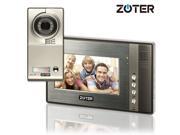 ZOTER® Wired 7 TFT LCD Color Screen Video Door Phone Doorbell 600TVL Metal Camera Home Security Entry Intercom System