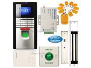 Biometric Fingerprint Entry RFID ID Card Password Home Office Access Control System Kit 600 lbs 280Kg Electric Magnetic Door Lock Silver