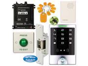 DIY Access Control Waterproof Keypad Office RFID Key Ring Entry System Electric Strike Door Lock NC Fail Safe