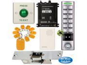 DIY Access Control Waterproof Keypad Office RFID Entry System Kit Electric Bolt Glass Door Lock NC Mode Fail Safe