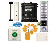 DIY Access Control Waterproof Keypad Office RFID Entry System Kit Electric Magnetic Door Lock NC Fail Safe
