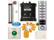 DIY Access Control Waterproof Keypad Office RFID Entry System Kit Electric Magnetic Door Lock NC Mode Fail Safe