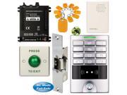 DIY Access Control Waterproof Keypad Office RFID Entry Code System Kit Electric Bolt Glass Door Lock NC Mode Fail Safe
