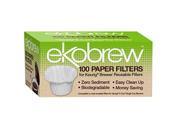 Coffee Paper Filter for Ekobrew Single Serve Brewers 100 Count
