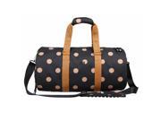 AfterGen City Sports Duffel V3 Shoe Compartment Weekender Carry On Black Polka Dot