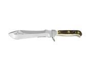 Puma White Hunter Stag Knife w Aluminum Finger Guard leather sheath 116375