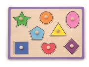 8 pcs Shapes Puzzle with Wooden knobs