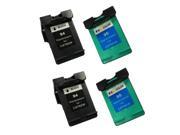 Superb Choice® Remanufactured Ink Cartridge for HP Photosmart 2710 2710xi pack of 2 Black Tri Color