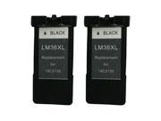 Superb Choice® Remanufactured Ink Cartridge for Lexmark X3650 X4650 X5650 X5650es pack of 2 Black