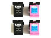 Superb Choice® Remanufactured Ink Cartridge for HP 60XL Black Color use in HP Deskjet D1660 Printer pack of 2 sets