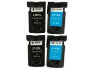 Superb Choice® Remanufactured Ink Cartridge for Canon PG 210XL Black CL 211XL Color use in Canon Pixma MP270 Printer pack of 2 sets