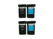 Superb Choice® Remanufactured Ink Cartridge for Canon PG 240XL Black CL 241XL Color use in Canon Pixma MX374 Printer pack of 2 sets