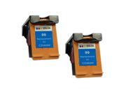 Superb Choice® Remanufactured ink Cartridge for HP 99 use in HP Photosmart C4480 C4580 C4599 Printers Pack of 2 Color