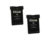 Superb Choice® Remanufactured ink Cartridge for HP 98 use in HP Photosmart D5060 D5065 D5069 D5145 D5155 D5160 D5360 Printers Pack of 2 Black