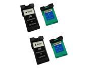Superb Choice® Remanufactured Ink Cartridge for HP 96 97 Black Color use in HP Photosmart 8150 Printer pack of 2 sets