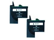 Superb Choice® Remanufactured Ink Cartridge for Lexmark 16 use in Lexmark X2230 X2240 X2250 Printers pack of 2 Black