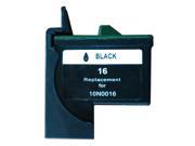 Superb Choice® Remanufactured Ink Cartridge for Lexmark 16 use in Lexmark X1180 X1185 X1190 X1195 Printers Black