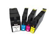Superb Choice® Combo Pack Compatible ink Cartridge for Lexmark 200XL with chip Black Cyan Magenta Yellow