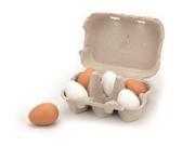 6 pcs Wooden Eggs Pretend Children Play Kitchen Game Food