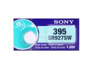 Sony 395 SR927SW 1.55V Silver Oxide 0%Hg Mercury Free Watch Battery 2 Batteries