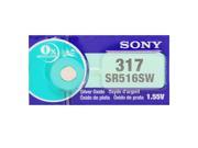 Sony 317 SR516SW 1.55V Silver Oxide 0%Hg Mercury Free Watch Battery 5 Batteries
