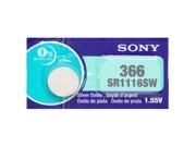 Sony 366 SR1116SW 1.55V Silver Oxide 0%Hg Mercury Free Watch Battery 200 Batteries