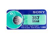 Sony 357 SR44 1.55V Silver Oxide 0%Hg Mercury Free Watch Battery 4 Batteries