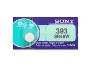 Sony 393 SR48W 1.55V Silver Oxide 0%Hg Mercury Free Watch Battery 500 Batteries