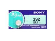 Sony 392 SR41 1.55V Silver Oxide 0%Hg Mercury Free Watch Battery 10 Batteries