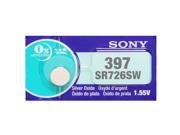Sony 397 SR726SW 1.55V Silver Oxide 0%Hg Mercury Free Watch Battery 5 Batteries