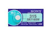 Sony 315 SR716SW 1.55V Silver Oxide 0%Hg Mercury Free Watch Battery 25 Batteries