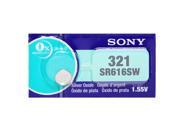 Sony 321 SR616SW 1.55V Silver Oxide 0%Hg Mercury Free Watch Battery 20 Batteries