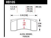 Hawk Performance HB105F.620 Disc Brake Pad